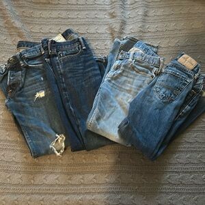 4 pairs size 10 Abercrombie jeans boys